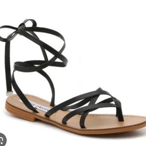 Steve Madden Keyes black leather sandal